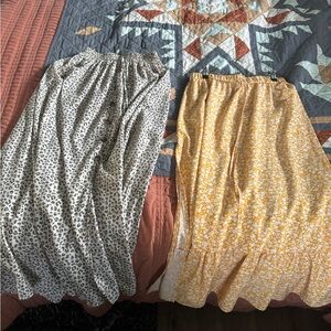 SHEIN Leopard and Floral Maxi Skirt Set